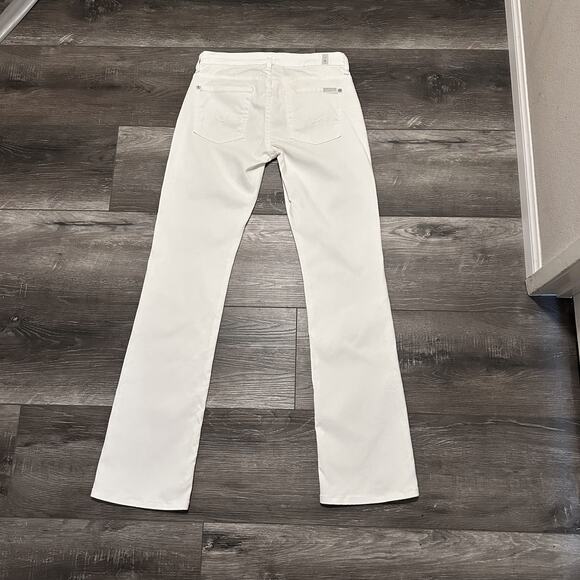 7 For All Mankind Women’s Size 28 Kimmie Bootcut White Jeans Made in USA - Picture 2 of 10